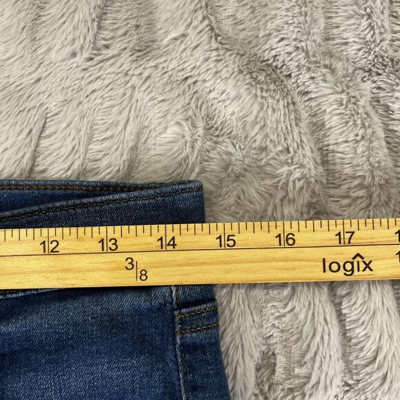 LOFT Jeans Women 28 6 Skinny Medium Wash Raw Hem Stretch Denim Distressed Modern - Picture 8 of 10